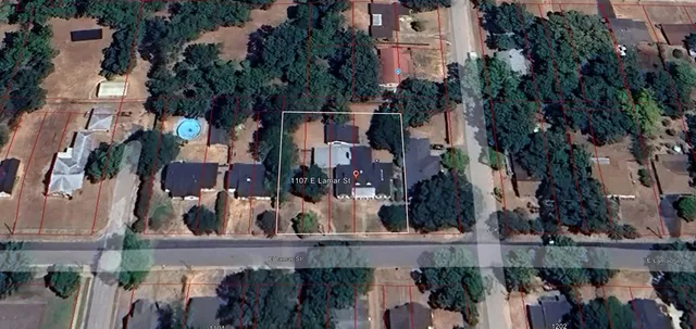 an aerial view of multiple house