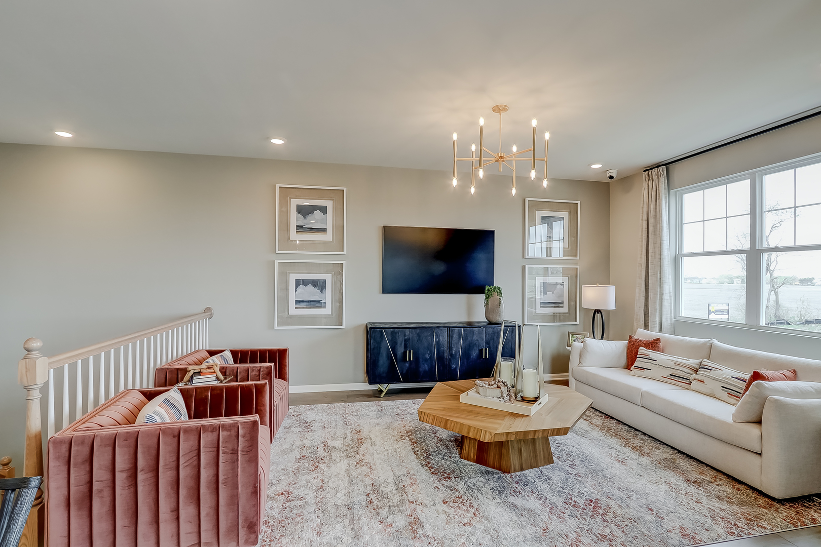 546 Comstock Road South Elgin, IL 60177 - Photo 6 of 31 a living room with furniture and a flat screen tv