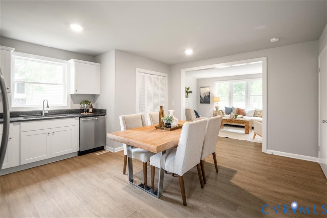4400 Treely Road Chester, VA 23831 - Photo 23 of 47 Open-concept kitchen and dining area featuring woo