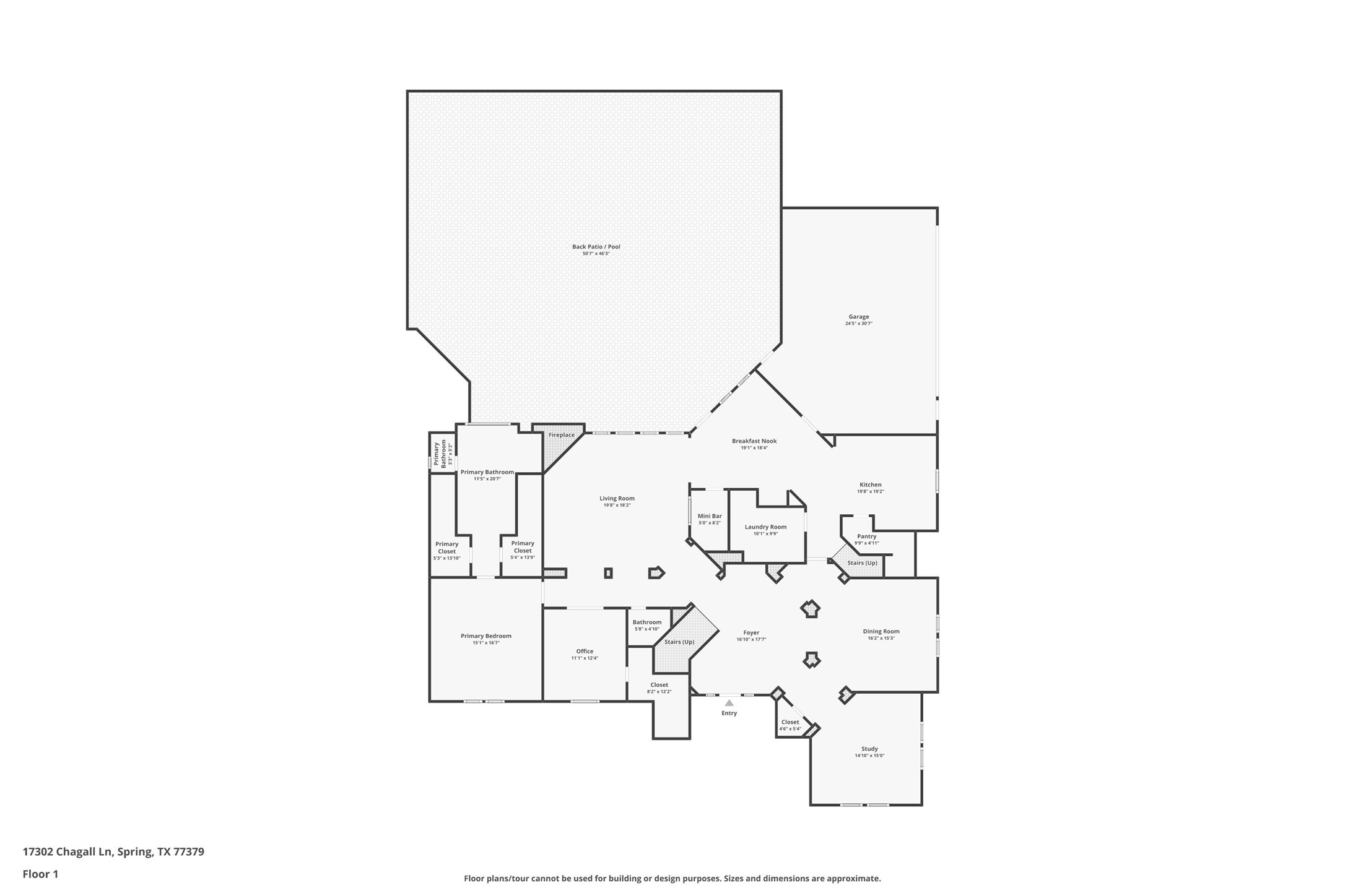 17302 Chagall Lane Spring, TX 77379 - Photo 43 of 44 Floor Plan First Floor