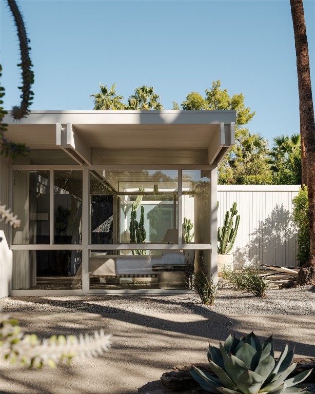1272 East Verbena Drive Palm Springs, CA 92262 - Photo 36 of 40 a view of a house with a potted plant