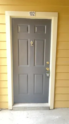 a view of a door of the house