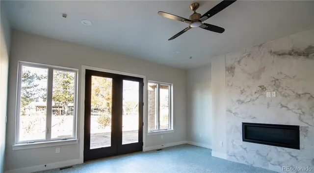 a bathroom with a bathtub and shower