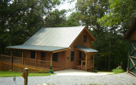 a house with trees in the background