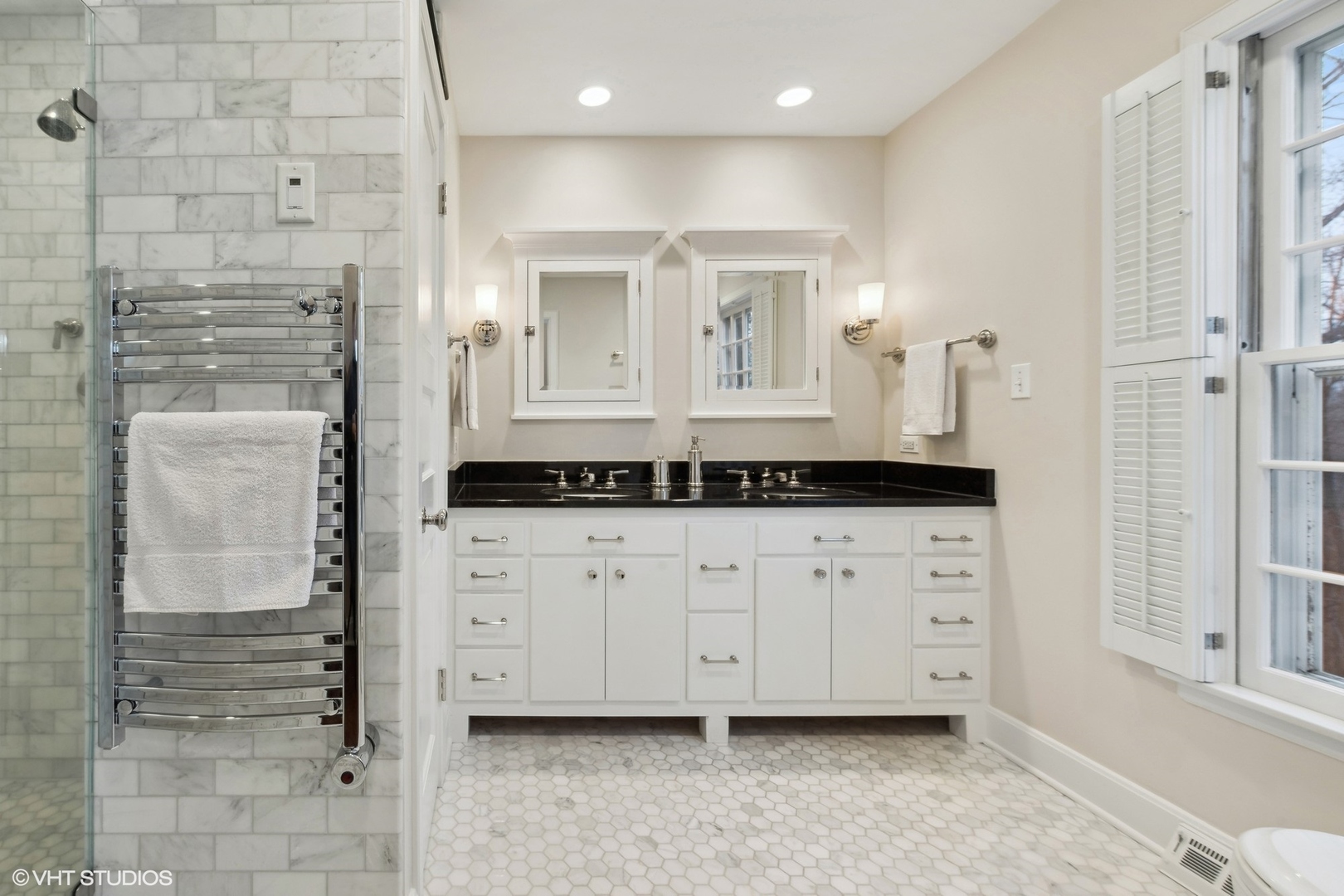 21447 North Andover Road Kildeer, IL 60047 - Photo 15 of 38 a bathroom with a double vanity sink and mirror