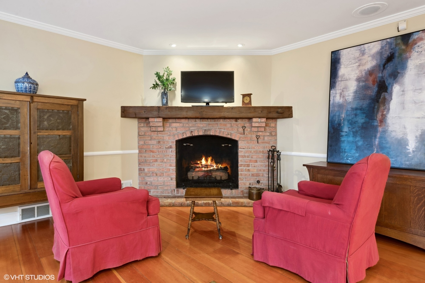 21447 North Andover Road Kildeer, IL 60047 - Photo 7 of 38 a living room with furniture and a fireplace