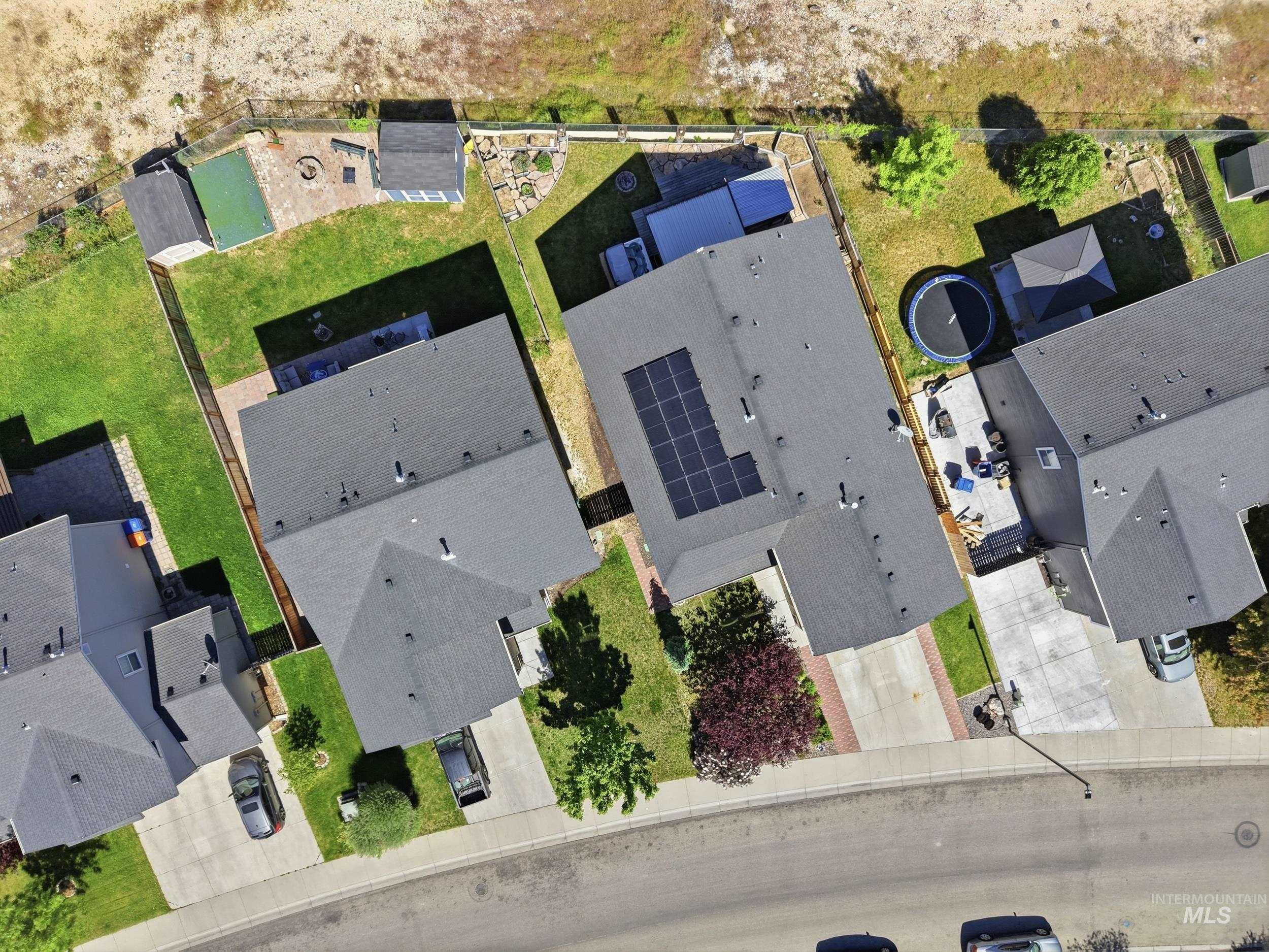 4855 South Chex Way Boise, ID 83709 - Photo 31 of 47 Aerial perspective showcasing a residential street with multiple properties