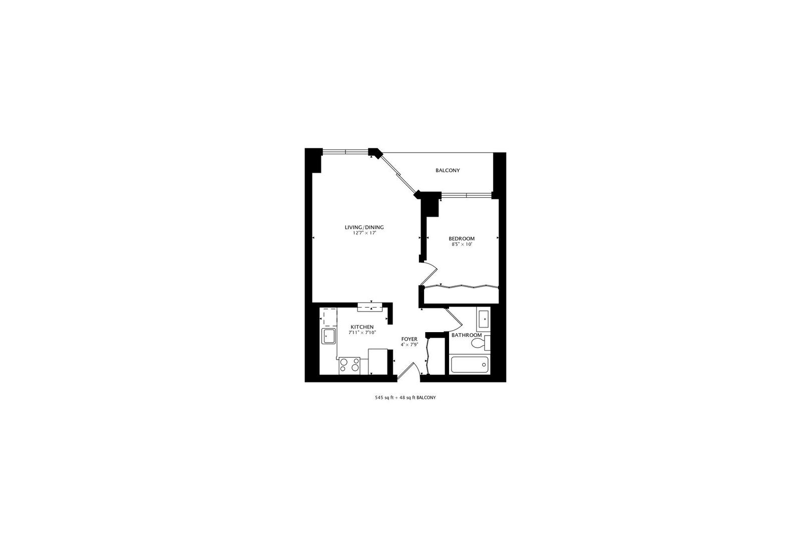 111 West Maple Street, Unit 1410 Chicago, IL 60610 - Photo 41 of 41 a picture of a floor plan