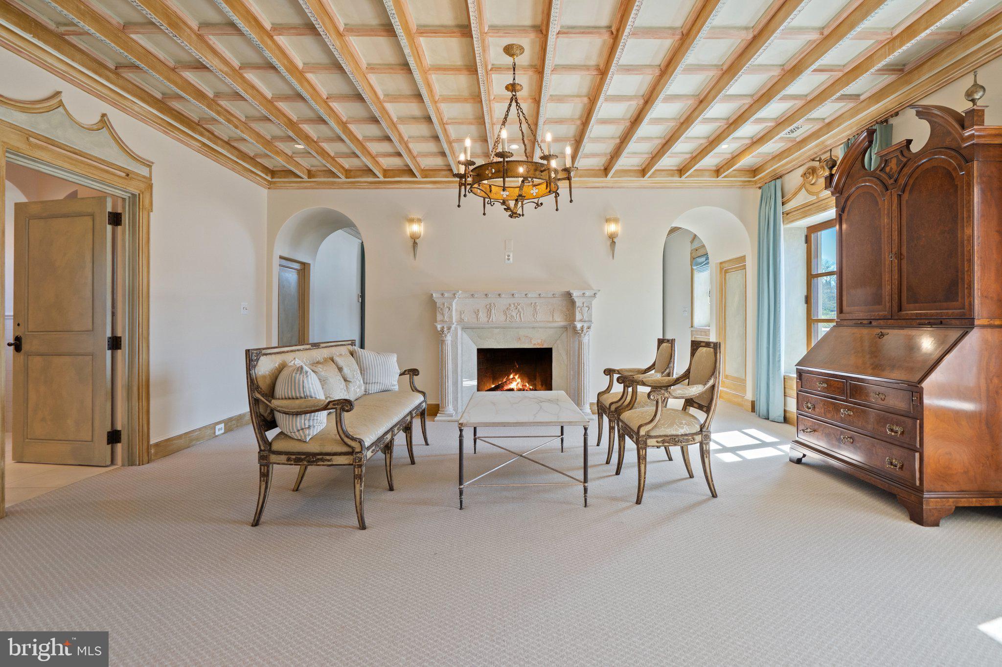 2547 Halfway Road The Plains, VA 20198 - Photo 45 of 90 a living room with furniture a fireplace and a chandelier