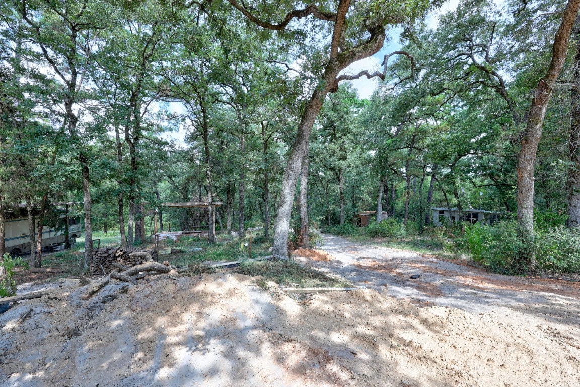 128 Barras Road Paige, TX 78659 - Photo 7 of 12 a view of outdoor space with trees all around