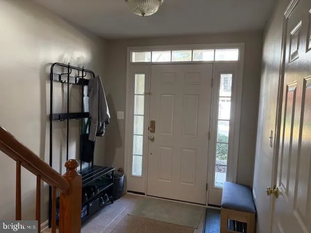 a view of a hallway with workspace