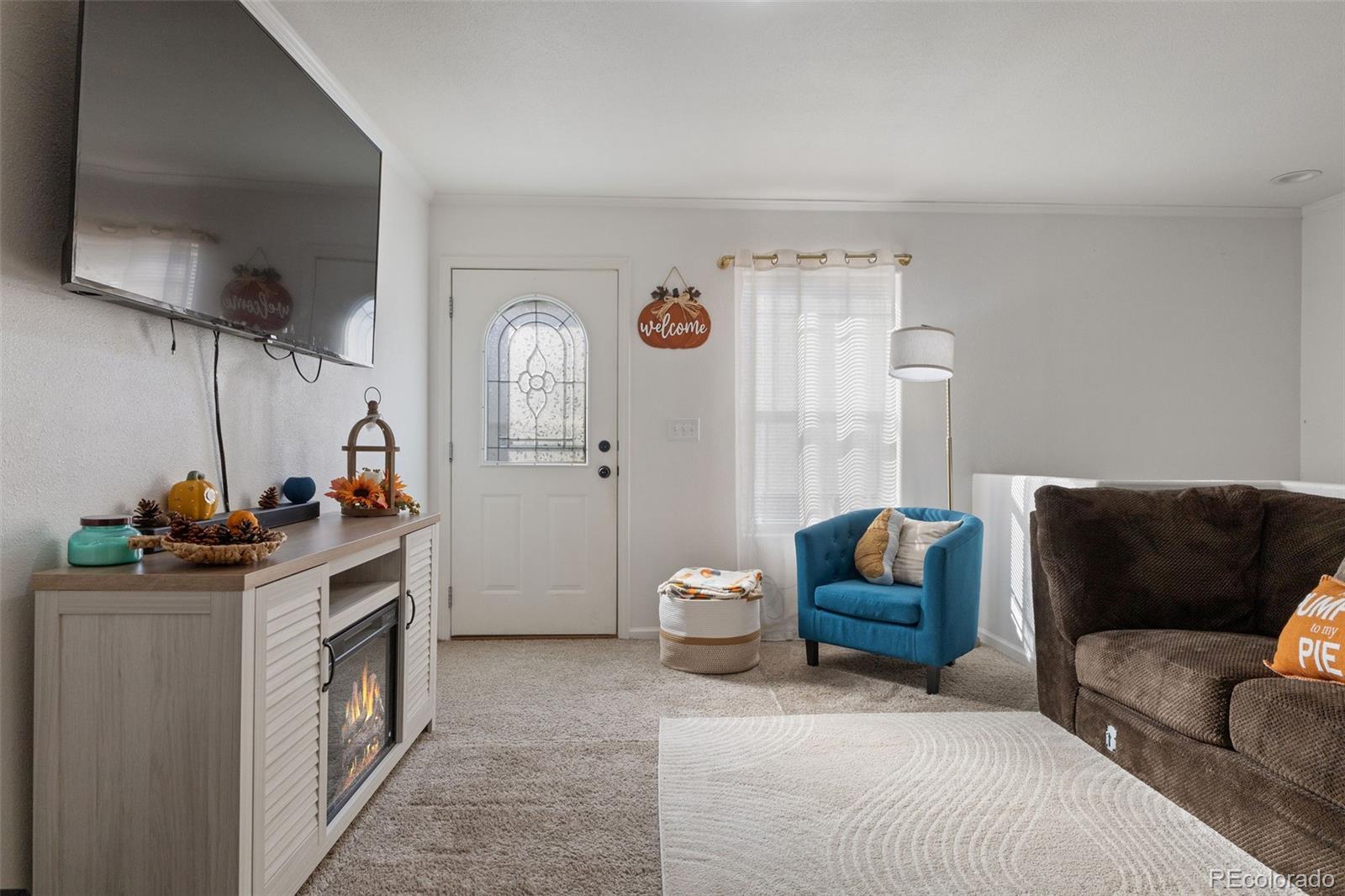 574 4th Street Bennett, CO 80102 - Photo 3 of 21 a living room with furniture and a flat screen tv
