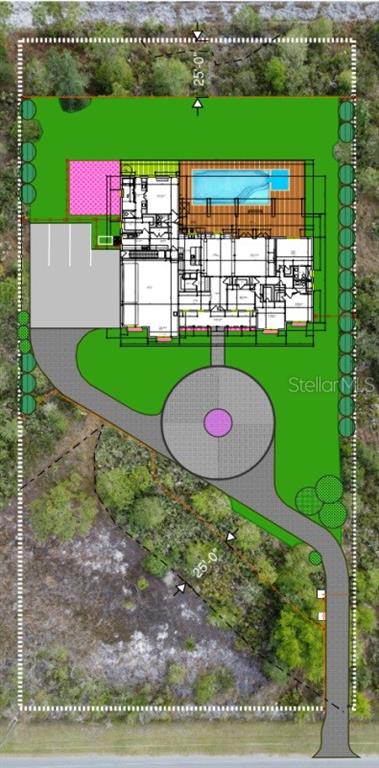 a view of a play ground in front of a house