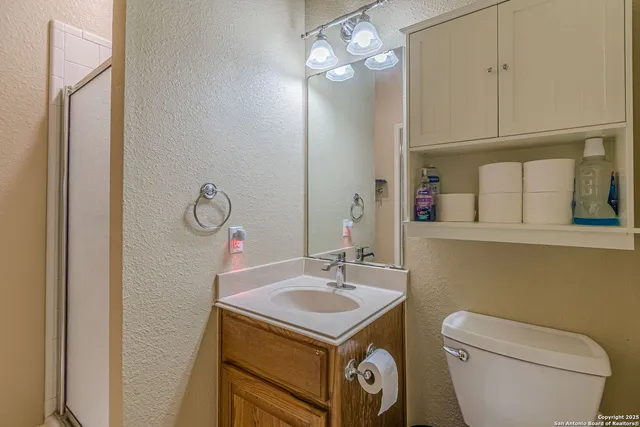a view of a porch with wooden floor