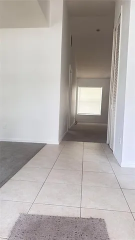 an empty room with a window