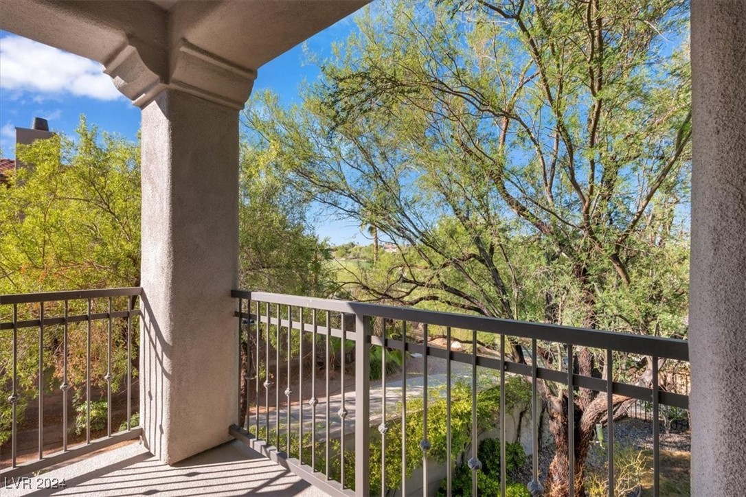 11348 La Madre Ridge Drive Las Vegas, NV 89135 - Photo 31 of 75 Balcony off of the primary bedroom suite with golf course views