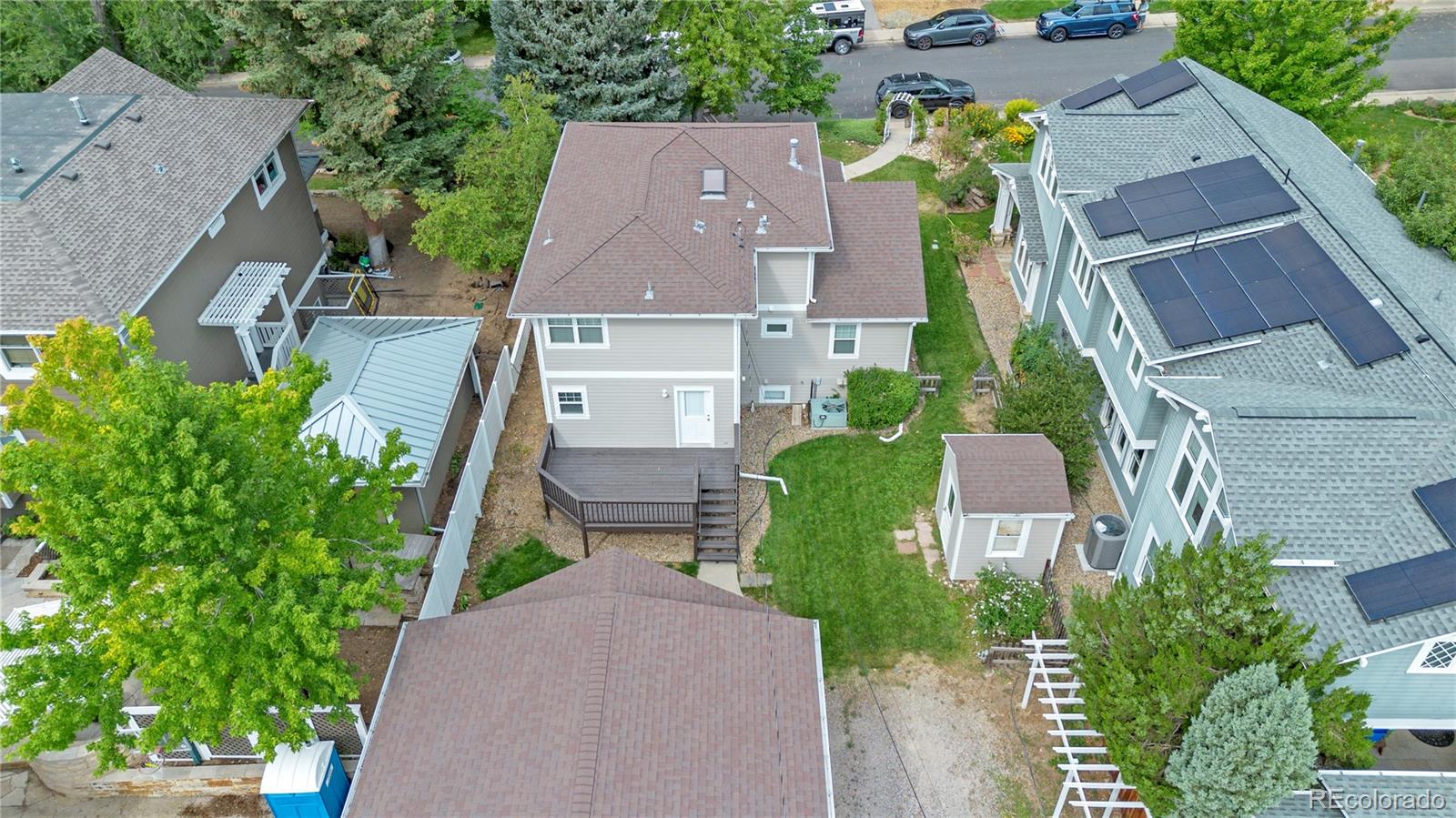 3056 8th Street Boulder, CO 80304 - Photo 42 of 45 an aerial view of a house with garden space and street view