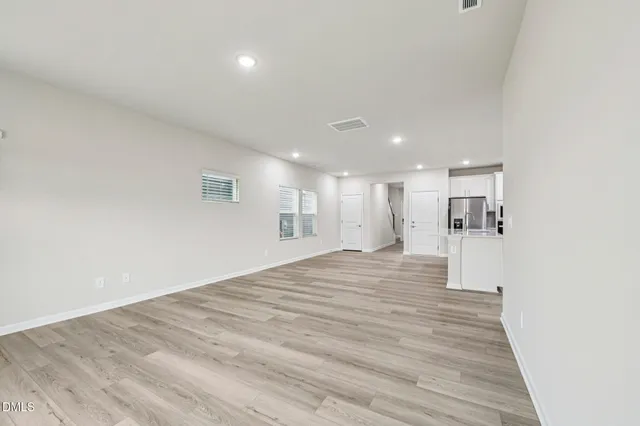 an empty room with an entryway