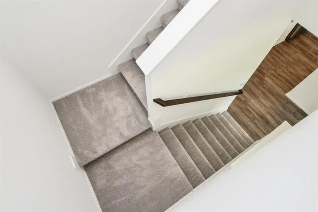 a view of a room with rack on the wall