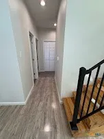 a view of a backyard of the house