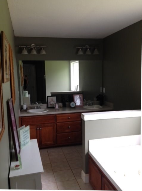331 Lite-N-Tie Road Gray, GA 31032 - Photo 9 of 15 a bathroom with a sink a large mirror and a bathtub