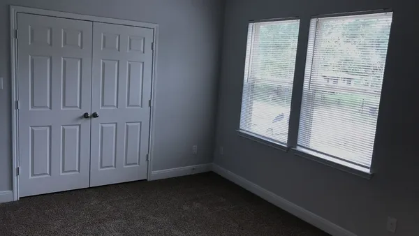 a view of a room with an ocean