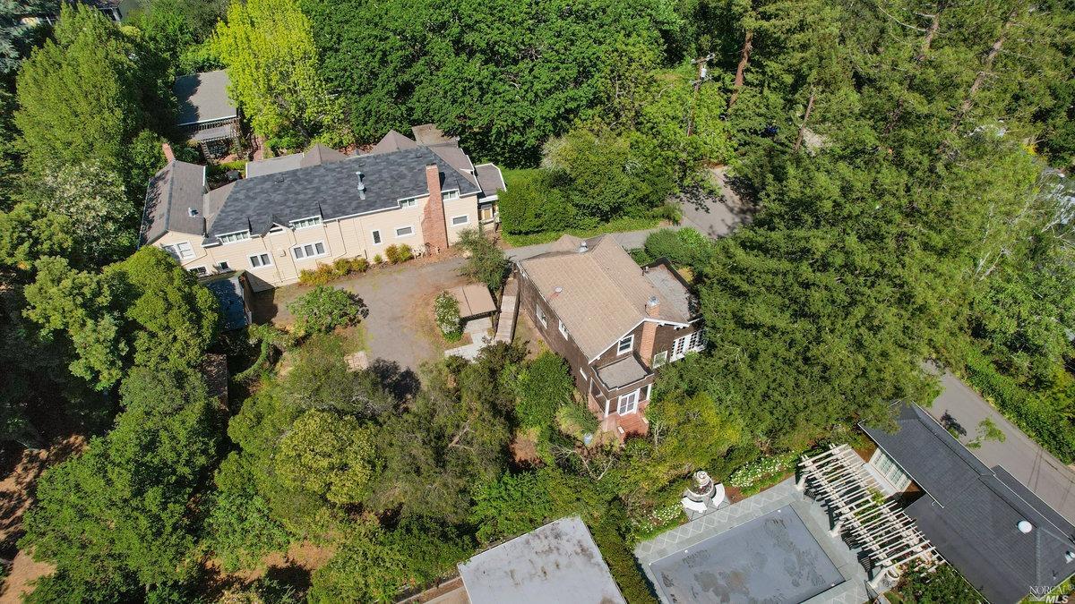 15 Quarry Road San Rafael, CA 94901 - Photo 1 of 1 an aerial view of a house with a yard and garden
