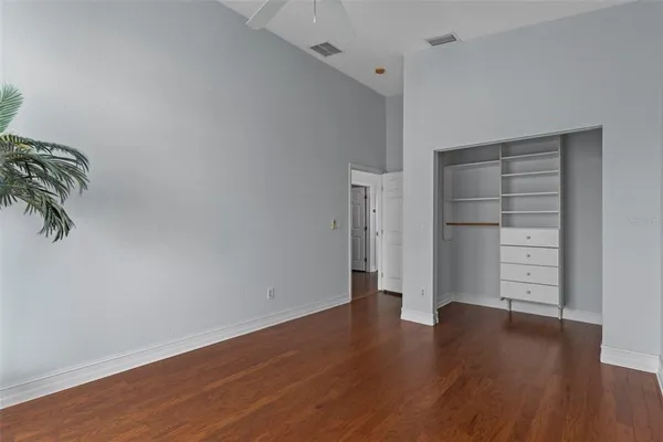 a view of a walk in closet