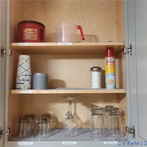a close view of cabinet