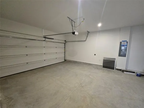 a view of a room with cabinet