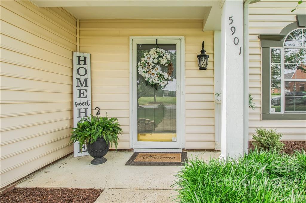 5901 Creft Circle Indian Trail, NC 28079 - Photo 4 of 26 a potted plant sitting in front of a door