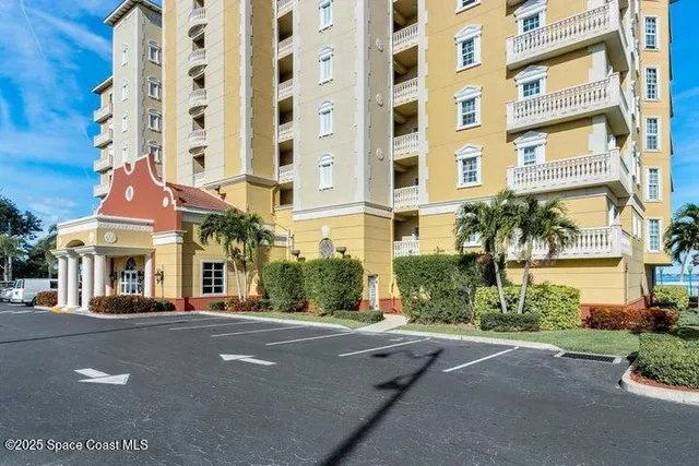a view of a building with a street