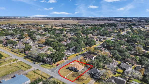 an aerial view of multiple house