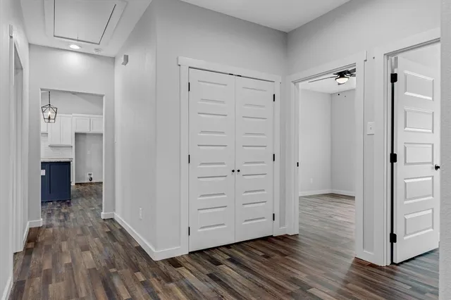 wooden view of a bathroom with wooden floor