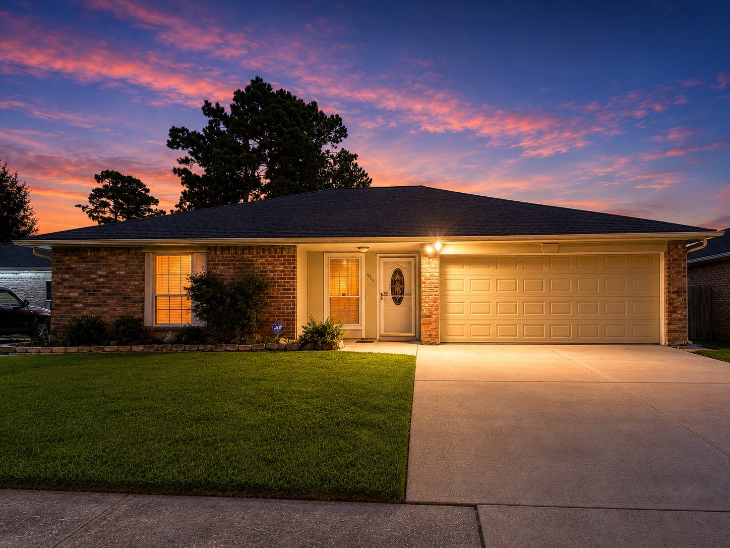 5810 Sunnygate Drive Spring, TX 77373 - Photo 16 of 16 front view of a house with a big yard