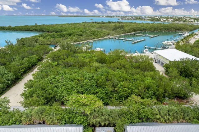 an aerial view of ocean with residential house with outdoor space and lake view