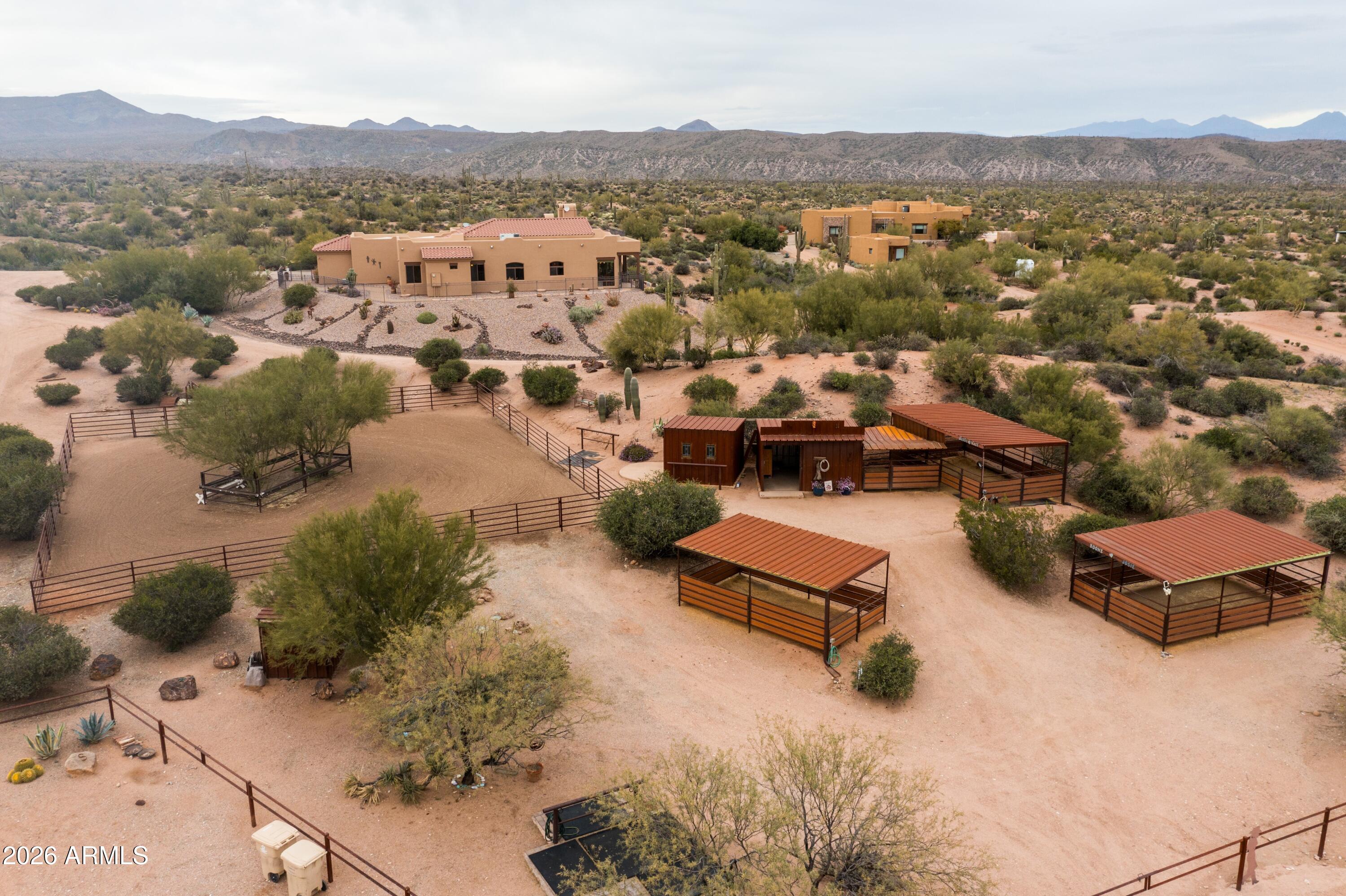 13906 East Montello Road Scottsdale, AZ 85262 - Photo 99 of 110 an aerial view of a town with couple of houses