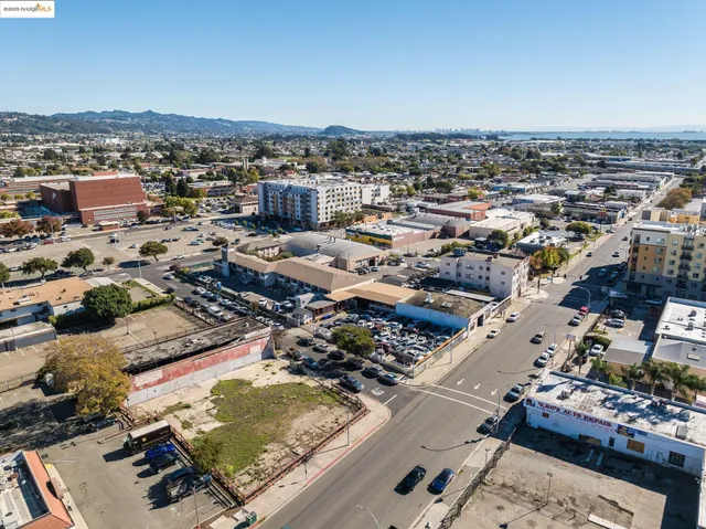 an aerial view of a city