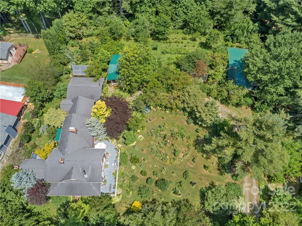 528 Padgettown Road Black Mountain, NC 28711 - Photo 34 of 37 an aerial view of residential house with outdoor space and trees all around