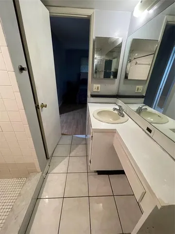 a view of a bathroom with a sink