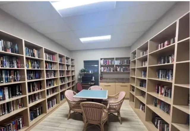 a view of a chairs in a room