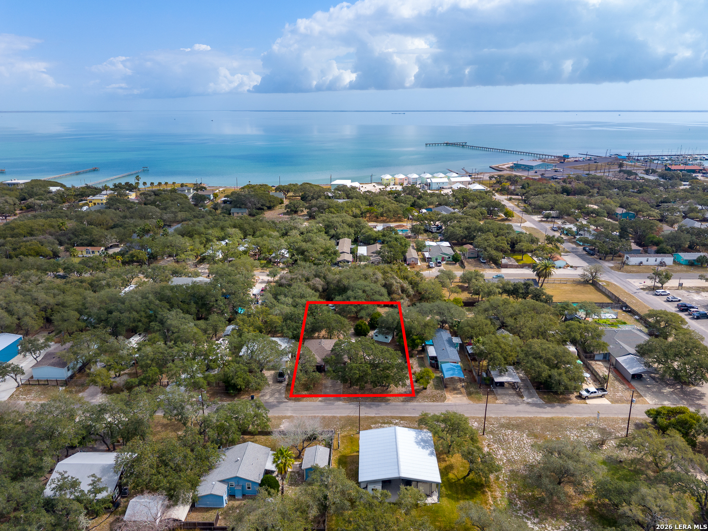 an aerial view of multiple house