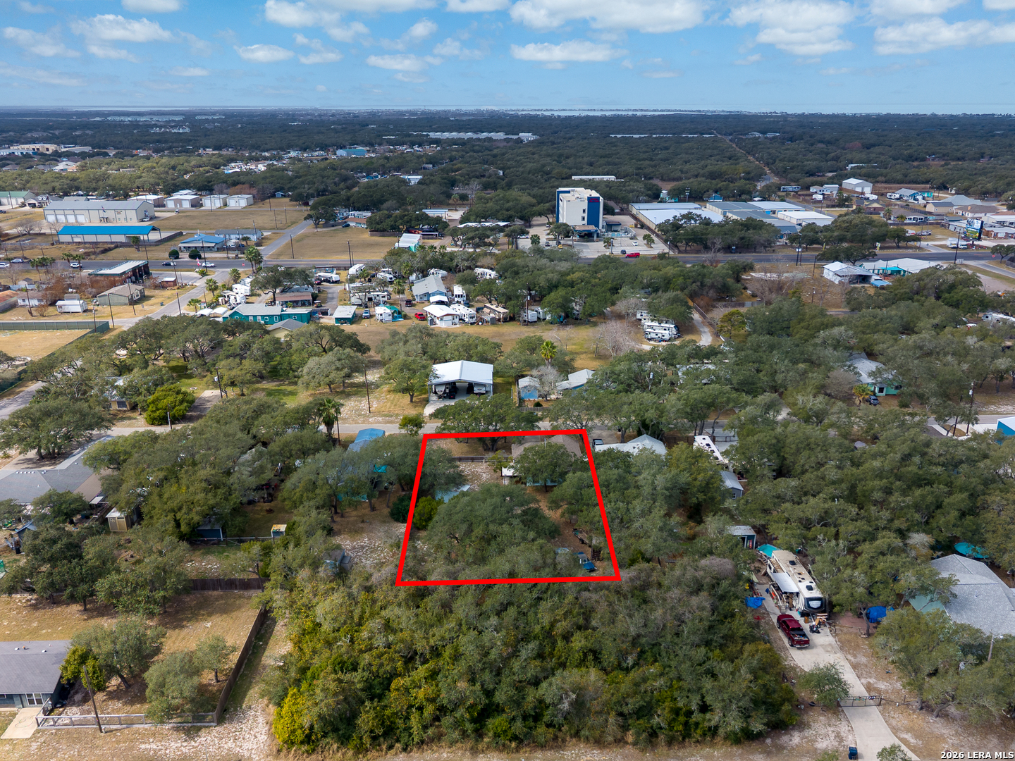 514 North 6th Street Fulton, TX 78358 - Photo 22 of 34 an aerial view of residential houses with city view