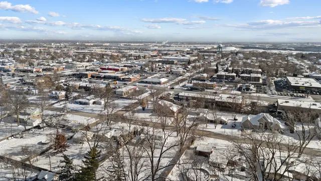 an aerial view of multiple house