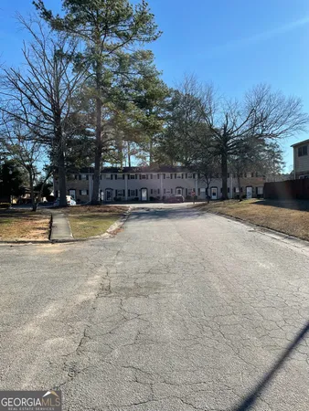 a view of street with houses