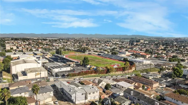 an aerial view of multiple house