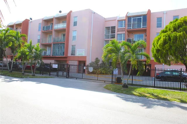 a view of tall buildings