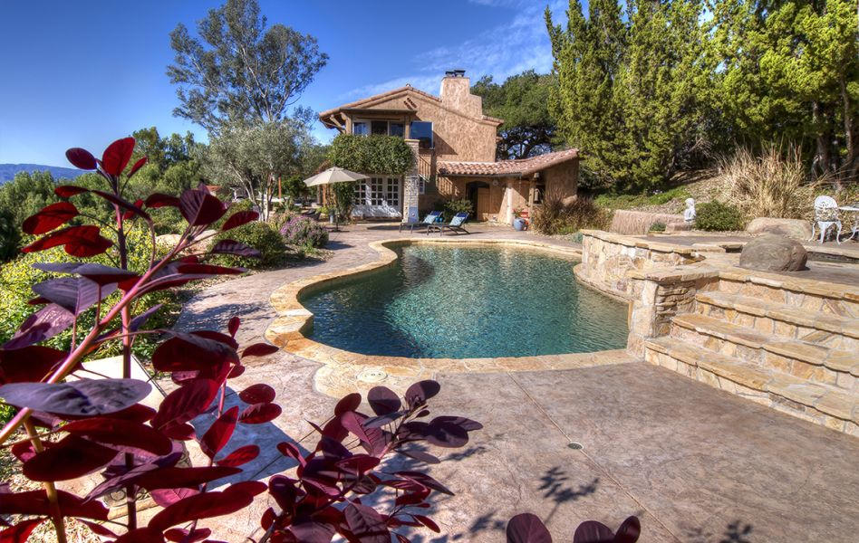 302 Fairview Road Ojai, CA 93023 - Photo 7 of 28 a view of a swimming pool with a patio
