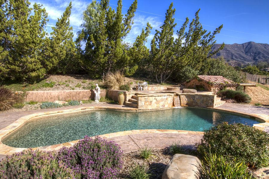 302 Fairview Road Ojai, CA 93023 - Photo 8 of 28 a view of a swimming pool with a yard
