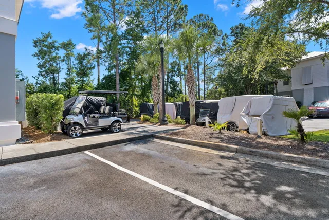 a view of a street with some trees